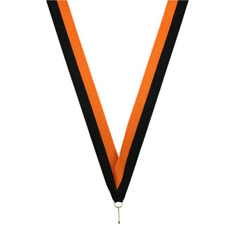 Neklint medaille oranje zwart