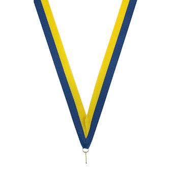 Neklint medaille blauw geel