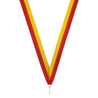 Neklint medaille geel rood