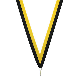 Neklint medaille geel zwart