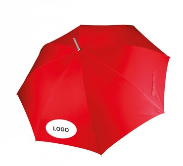 Paraplu met logo rood