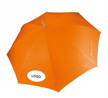 Paraplu met logo oranje
