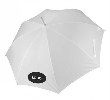 Paraplu met logo wit