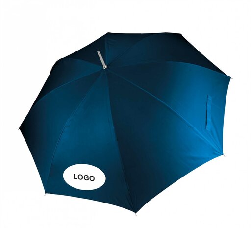 Paraplu met logo donkerblauw