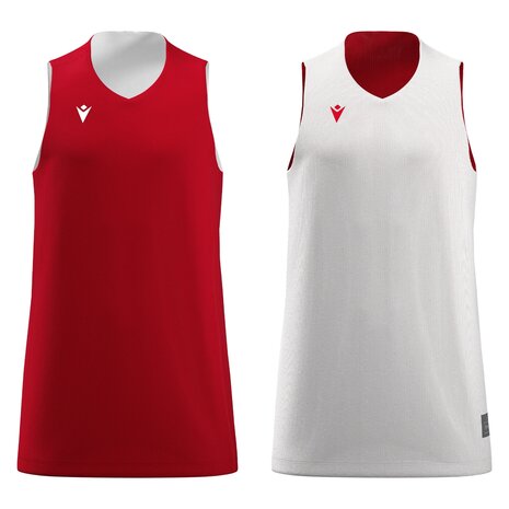 Macron Idaho reversible basketbalshirt - rood/wit