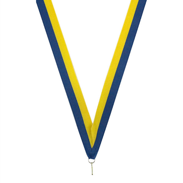 Neklint medaille blauw geel
