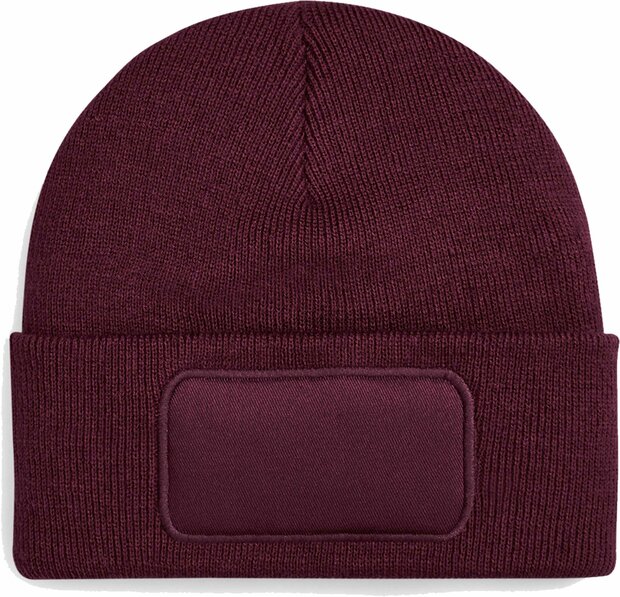 Muts bordeaux rood bedrukken