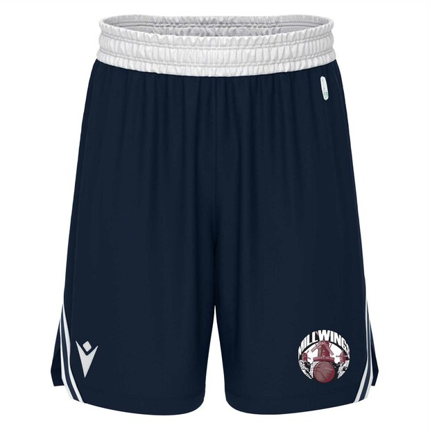 Millwings Macron Kansas basketbal short navy