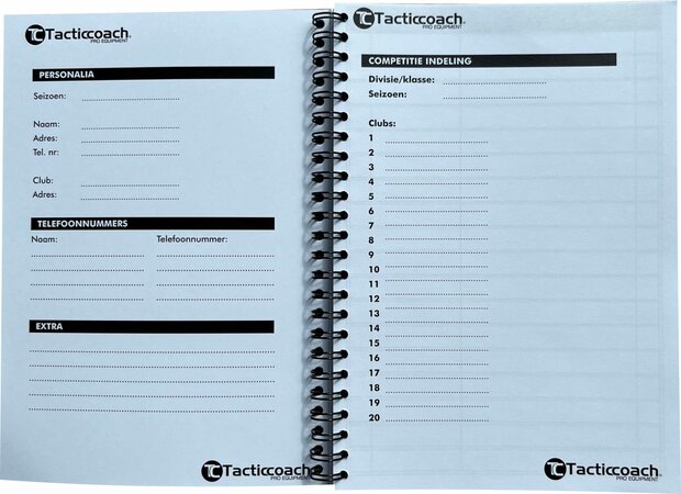 Seizoensboek voetbal Tacticcoach