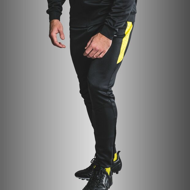 Stanno Bolt trainingsbroek zwart geel