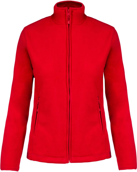 Fleecevest met rits rood