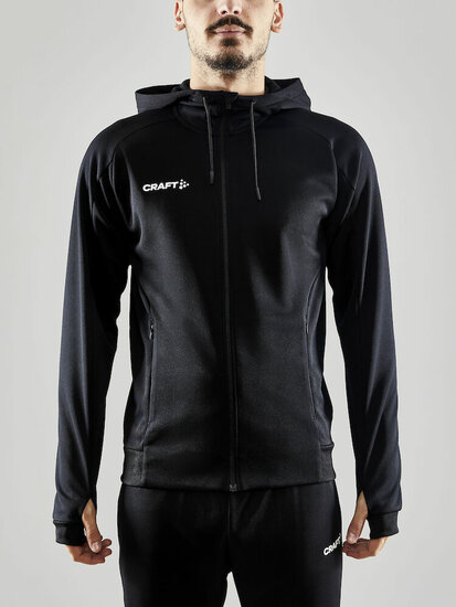 Craft Evolve hoodie full zip zwart
