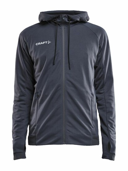 Craft Evolve hoodie full zip grijs