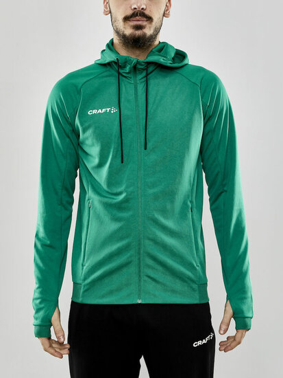 Craft Evolve hoodie full zip groen