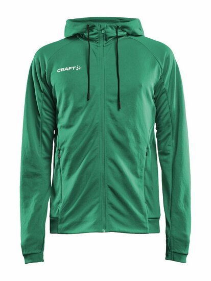 Craft Evolve hoodie full zip groen