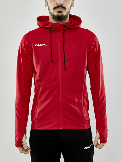 Craft Evolve hoodie full zip rood
