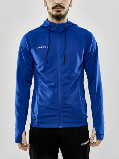 Craft Evolve hoodie full zip blauw