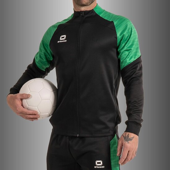 Stanno Bolt Full Zip Top zwart groen