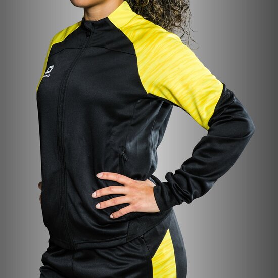 Stanno Bolt Full Zip Top dames zwart geel