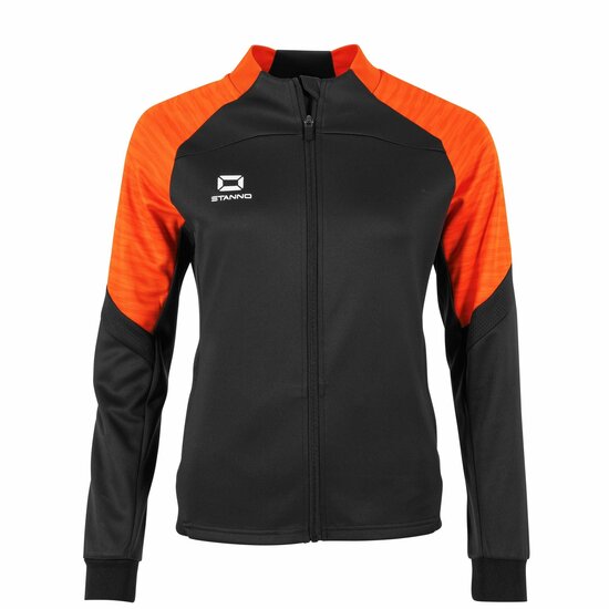 Stanno Bolt Full Zip Top dames zwart oranje