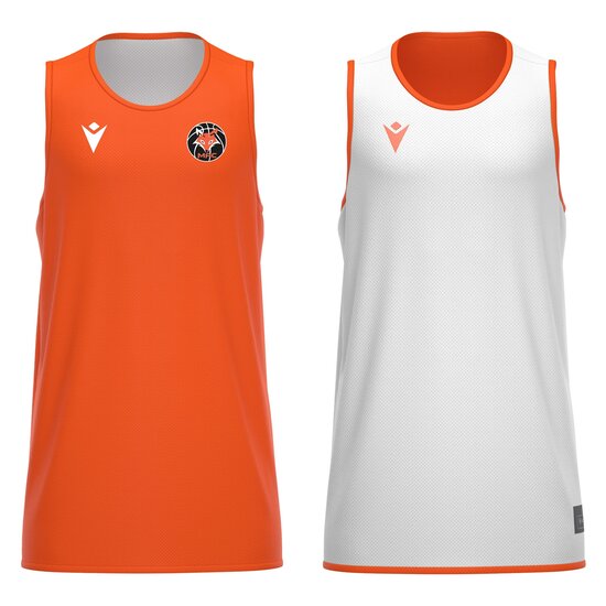 MAC Delfzijl Macron X500 reversible basketbalshirt oranje