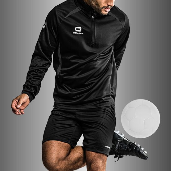 Stanno Stadio Zip Top zwart