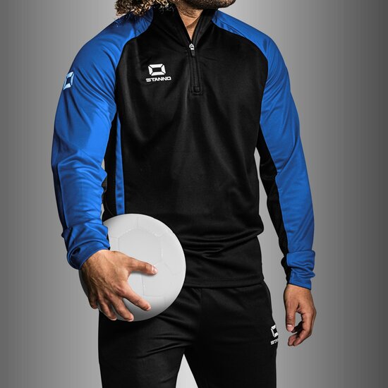 Stanno Stadio Zip Top zwart blauw