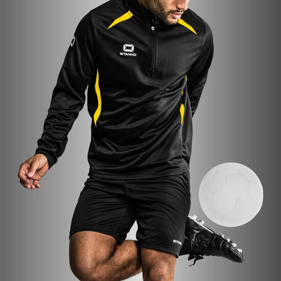 Stanno Stadio Zip Top zwart geel