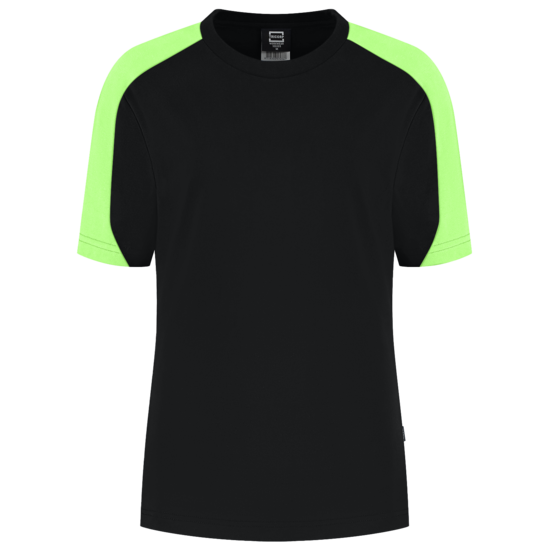 Tricorp T-shirt dames Bicolor  zwart lime