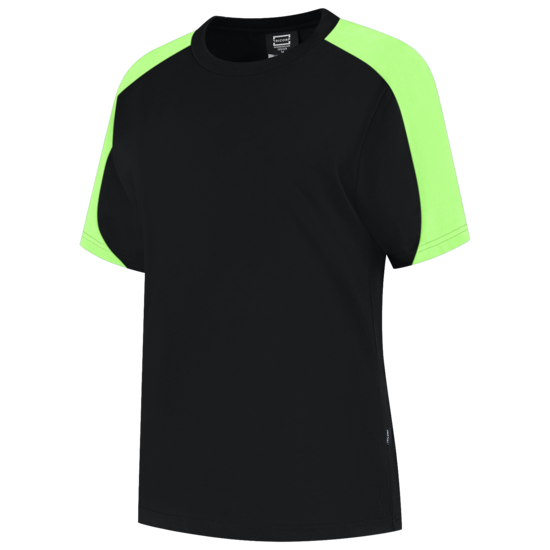 Tricorp T-shirt dames Bicolor  zwart lime