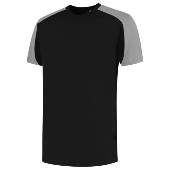 Tricorp T-shirt Bicolor  zwart grijs