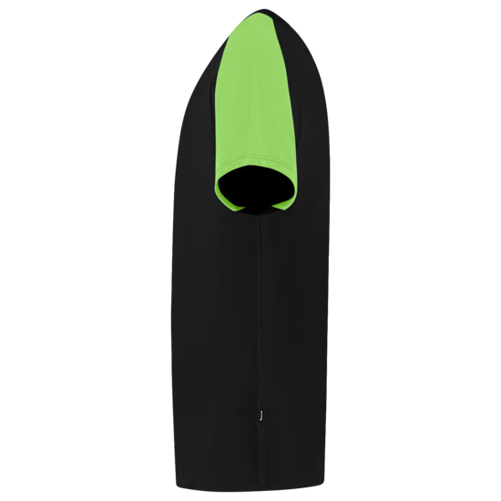 Tricorp T-shirt Bicolor  zwart lime