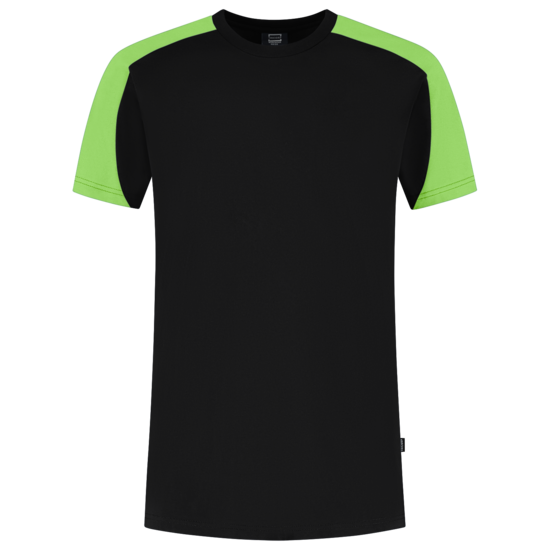 Tricorp T-shirt Bicolor  zwart lime