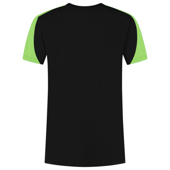 Tricorp T-shirt Bicolor  zwart lime