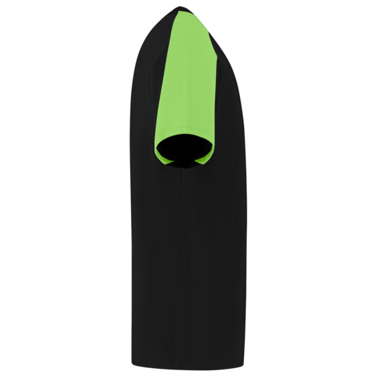 Tricorp T-shirt Bicolor  zwart lime