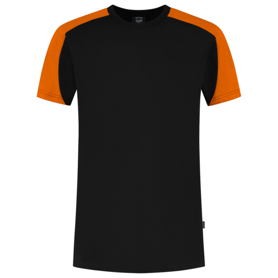 Tricorp T-shirt Bicolor  zwart oranje