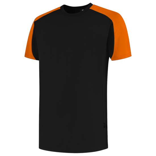 Tricorp T-shirt Bicolor  zwart oranje