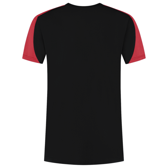 Tricorp T-shirt Bicolor  zwart rood