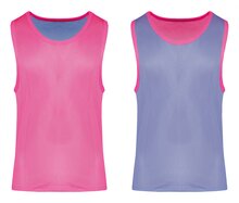 Reversible omkeerbaar hesje roze blauw