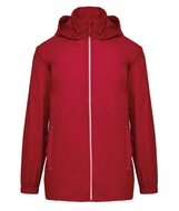 Regenjas met capuchon rood