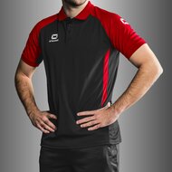 Stanno Stadio polo zwart rood