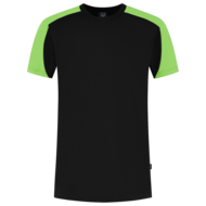 Tricorp T-shirt Bicolor  zwart lime