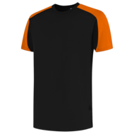 Tricorp T-shirt Bicolor  zwart oranje