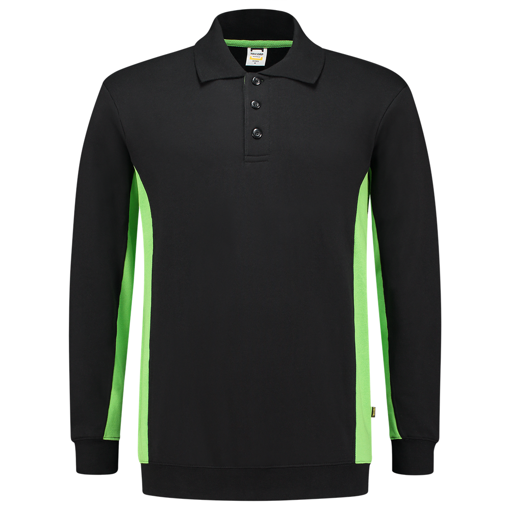 Tricorp Polosweater Bicolor - zwart/rood, foto 2 van 5