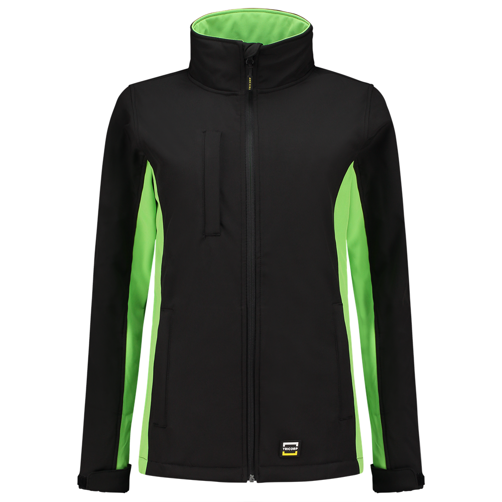 Tricorp Softshell Bicolor Dames - zwart/rood, foto 2 van 5