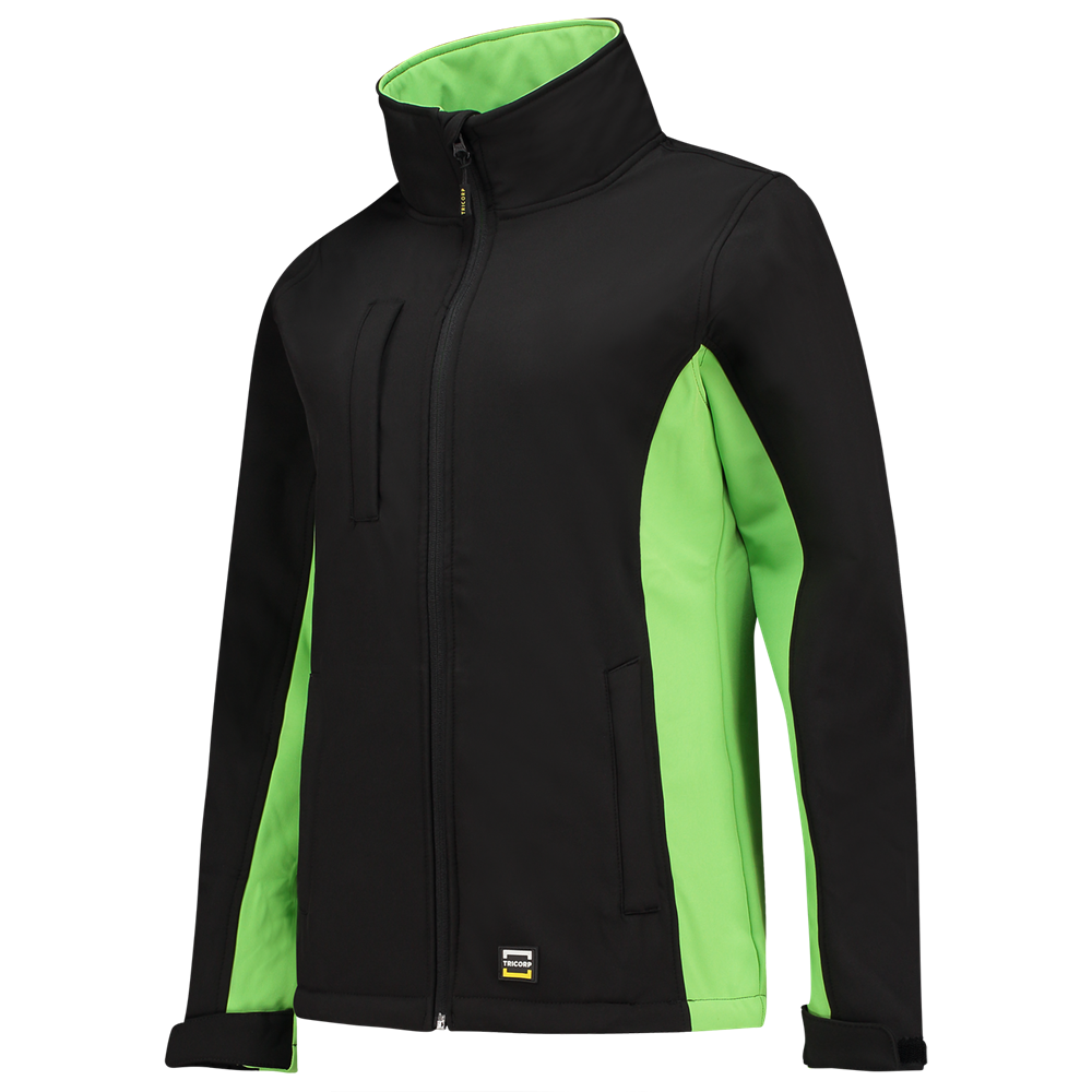 Tricorp Softshell Bicolor Dames - zwart/rood
