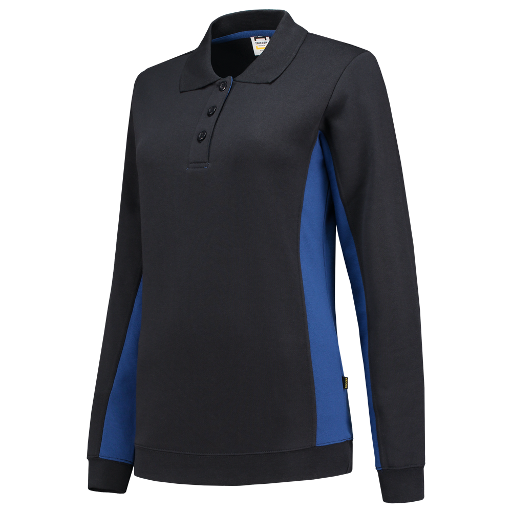 Tricorp Polosweater Bicolor Dames - navy/blauw
