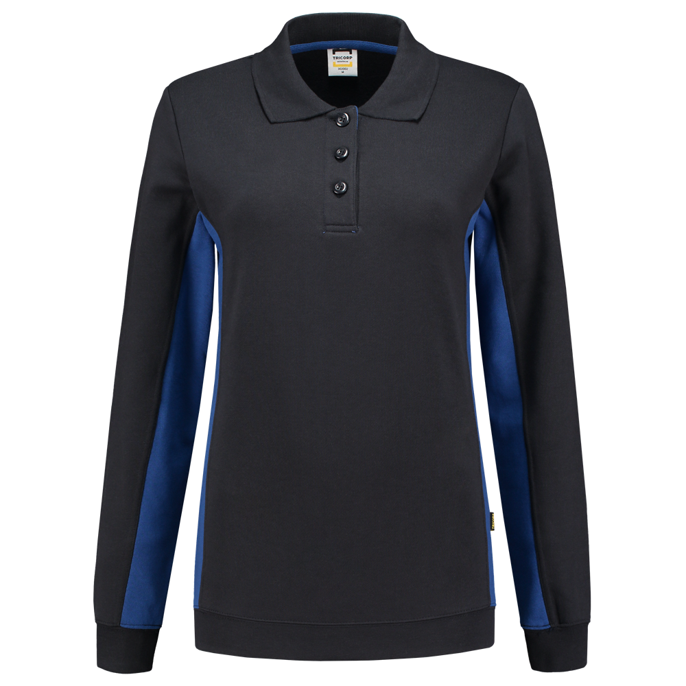 Tricorp Polosweater Bicolor Dames - navy/blauw, foto 2 van 5