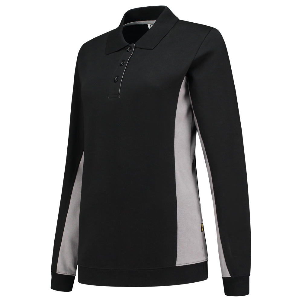 Tricorp Polosweater Bicolor Dames - zwart/grijs