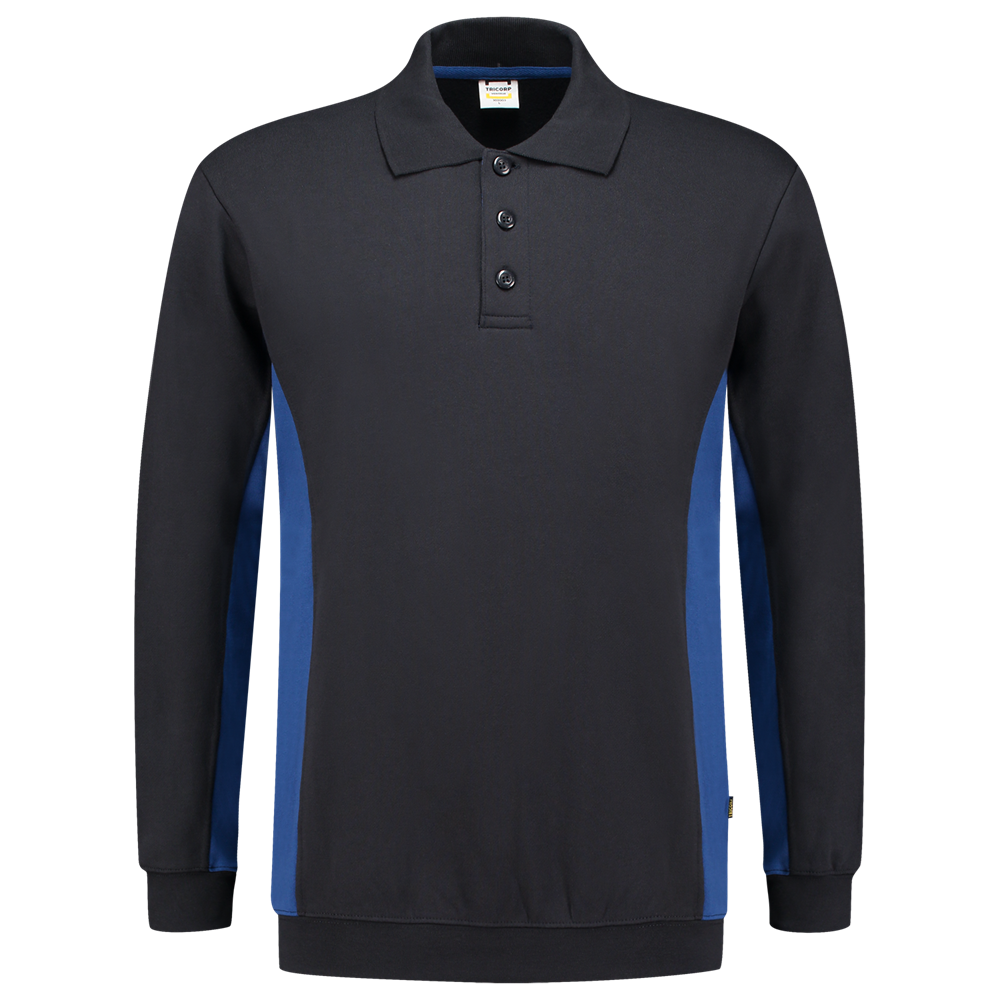 Tricorp Polosweater Bicolor - navy/blauw, foto 2 van 5